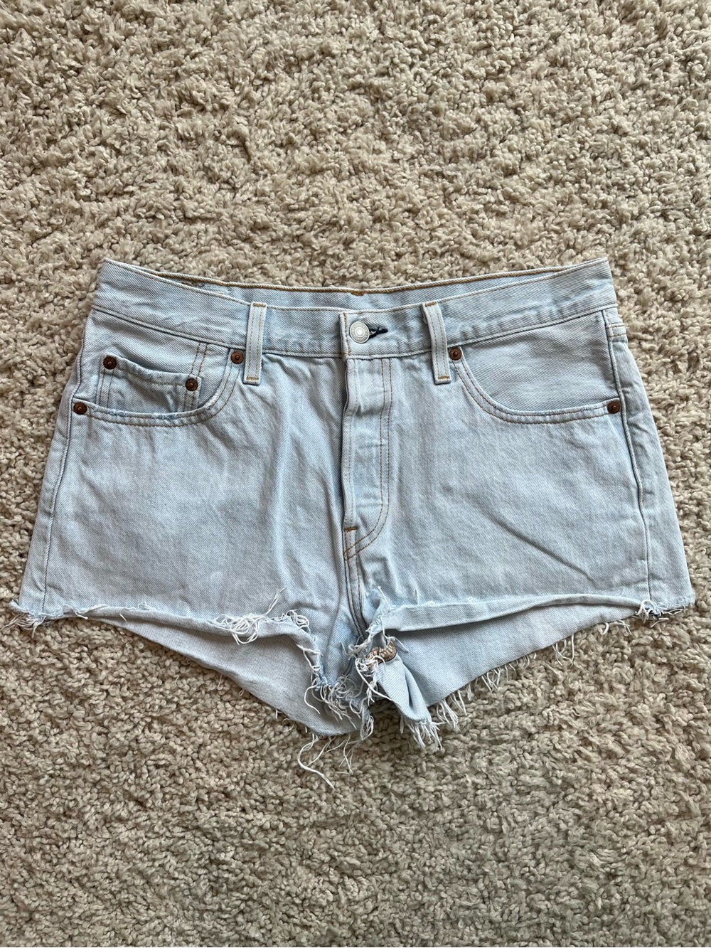 Levi's 501 Light Blue Jean Shorts